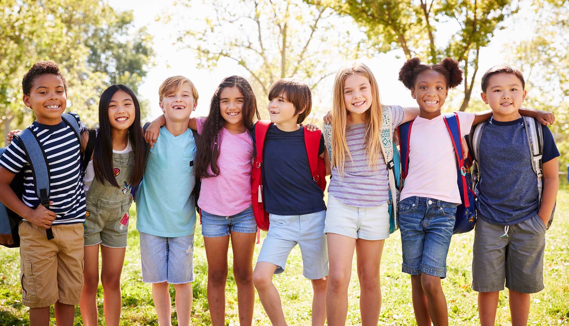 Group of schoolchildren.