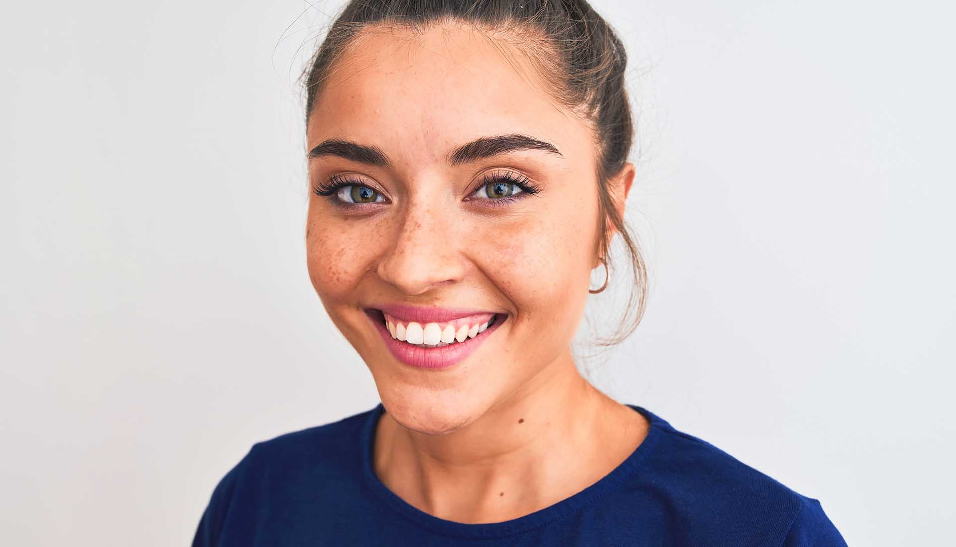 happy young woman with a beautiful smile